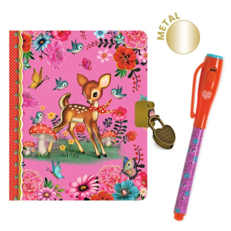"Djeco - Fiona Little Secret Notebook with Magic Pen"