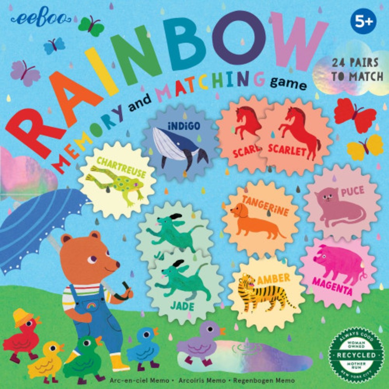 "eeBoo - Memory Match Game Rainbow"