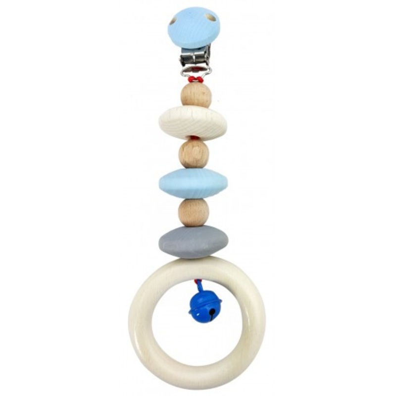"Hess-Spielzeug Pram Hanger Natural Blue"