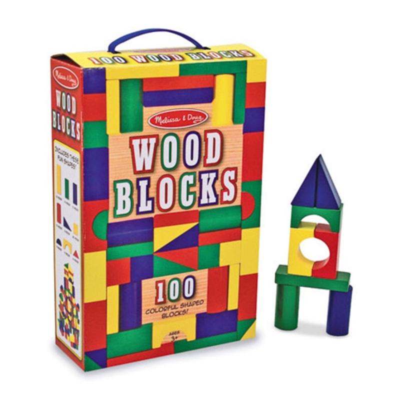 "Melissa & Doug - 100 Wood Block Set"
