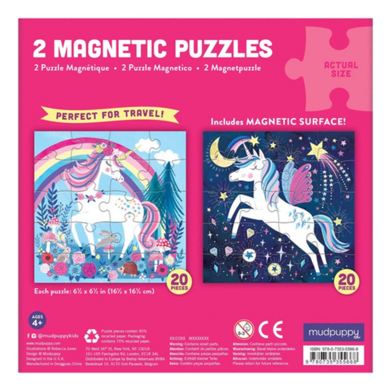 "Mudpuppy - Magical Unicorn Magnetic Puzzle (Pack of 2)"