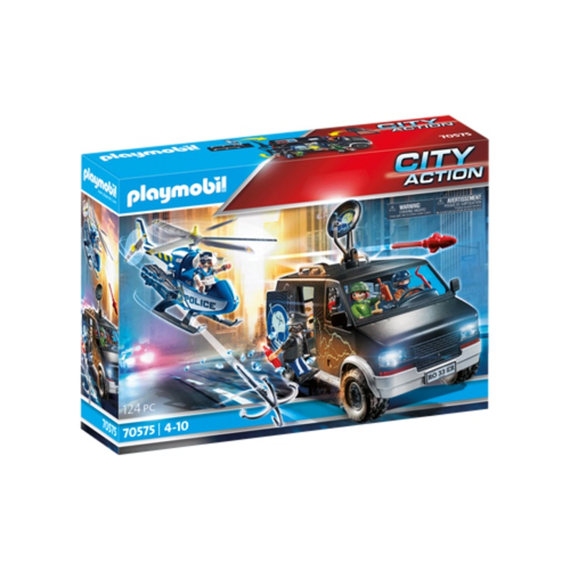 "Playmobil City Action - Helicopter Pursuit with Runaway Van 70575"