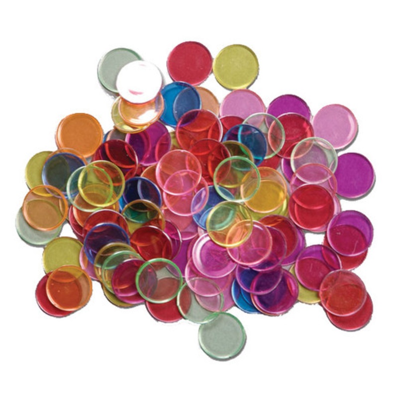 "Popular Playthings - Learning Mates - 100 Metal Ringed Magnetic Chips"