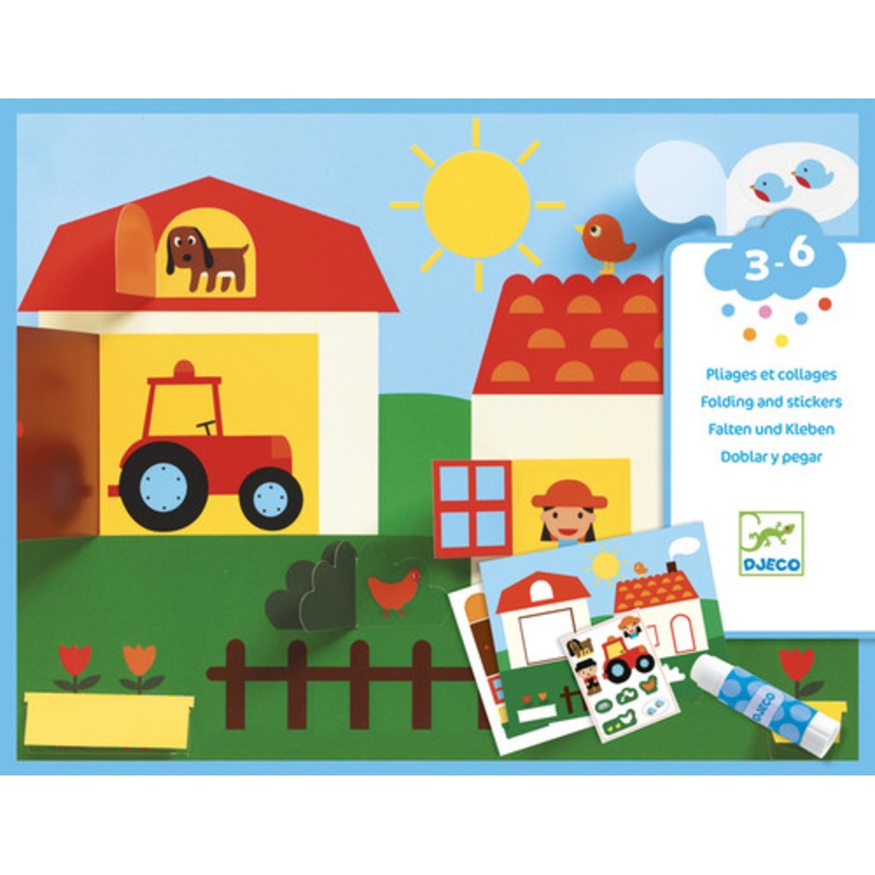 "Djeco - Hide and Seek Folding & Stickers Set"