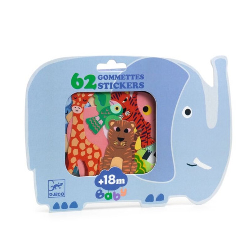 "Djeco - Safari Animals 62 Sticker Set"
