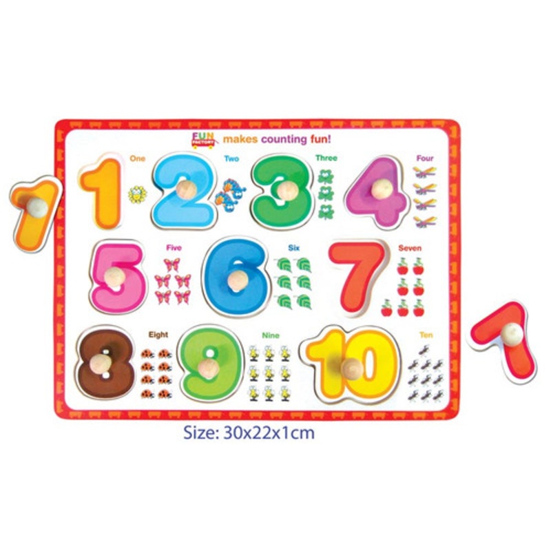 "Fun Factory - Numbers 1-10 Peg Puzzle"