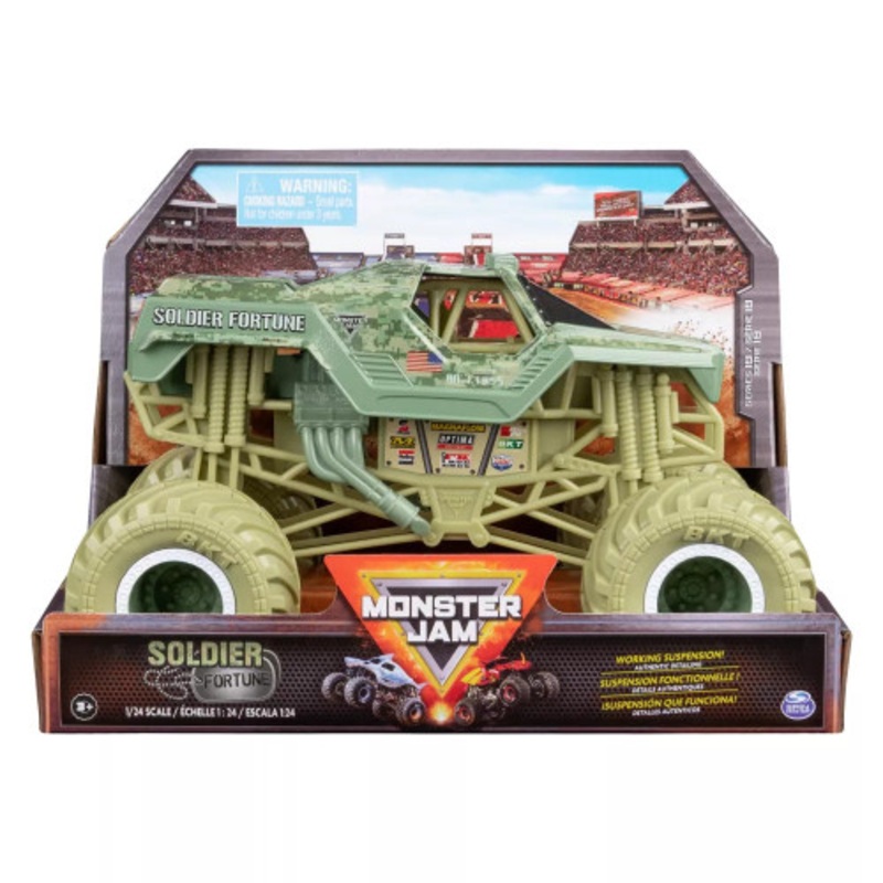 "Monster Jam 1:24 Diecast Trucks - Soldier Fortune"