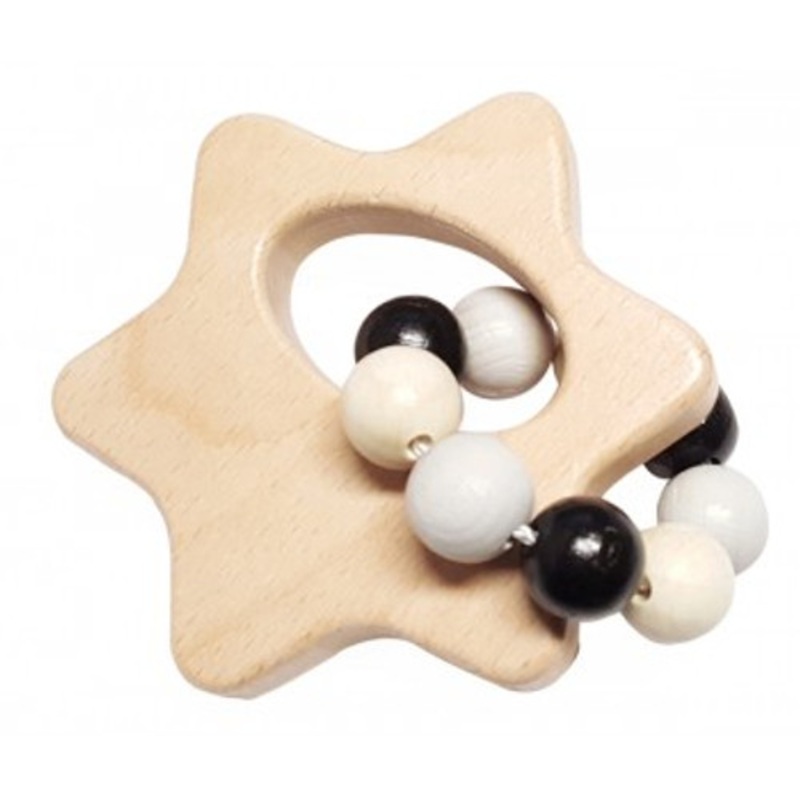 "Hess-Spielzeug - Rattle Natural Star Black"