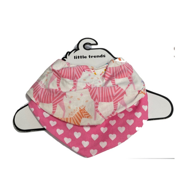 "Little Trends Bandana Bib- Zebras and Hearts 2 Pk by Annabel Trends"