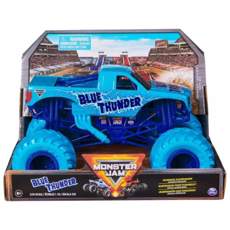 "Monster Jam 1:24 Diecast Trucks - Blue Thunder (Series 22)"