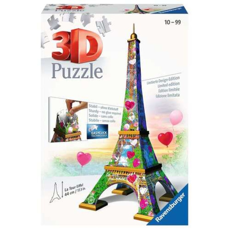 "Ravensburger 216pc -  Eiffel Tower Love Edition 3D Puzzle"