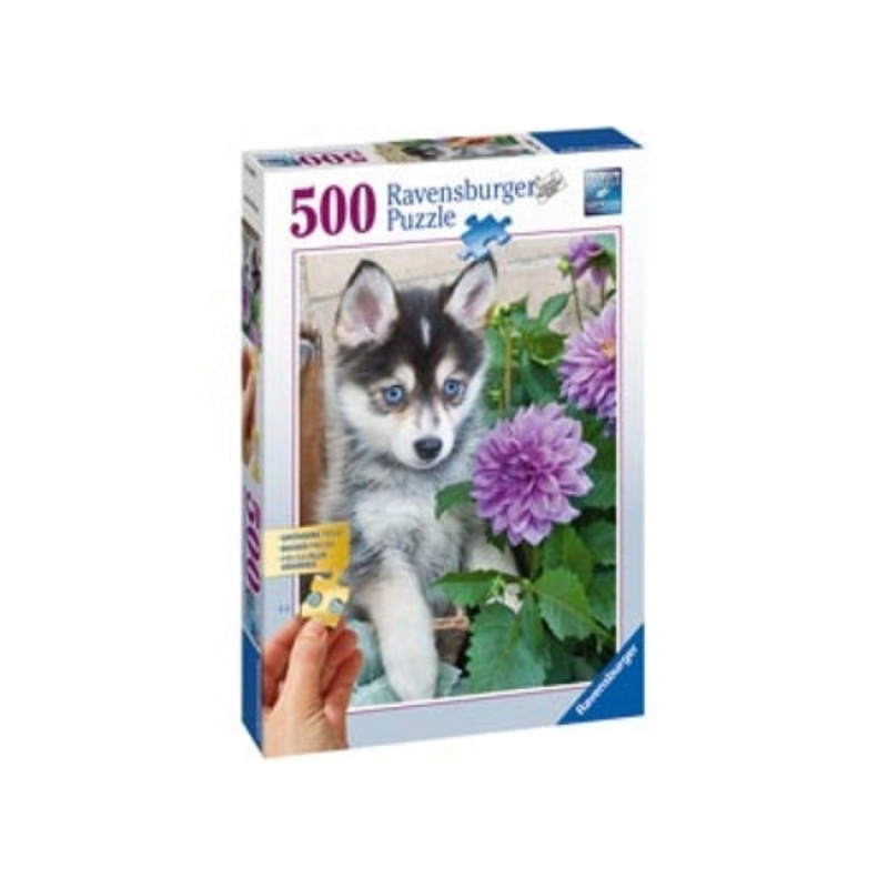"Ravensburger 500pc - Cute Husky 'Bigger Pieces' Puzzle"