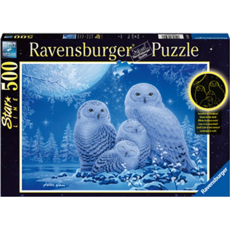 "Ravensburger 500pc Puzzle - Owls in the Moonlight Starline"