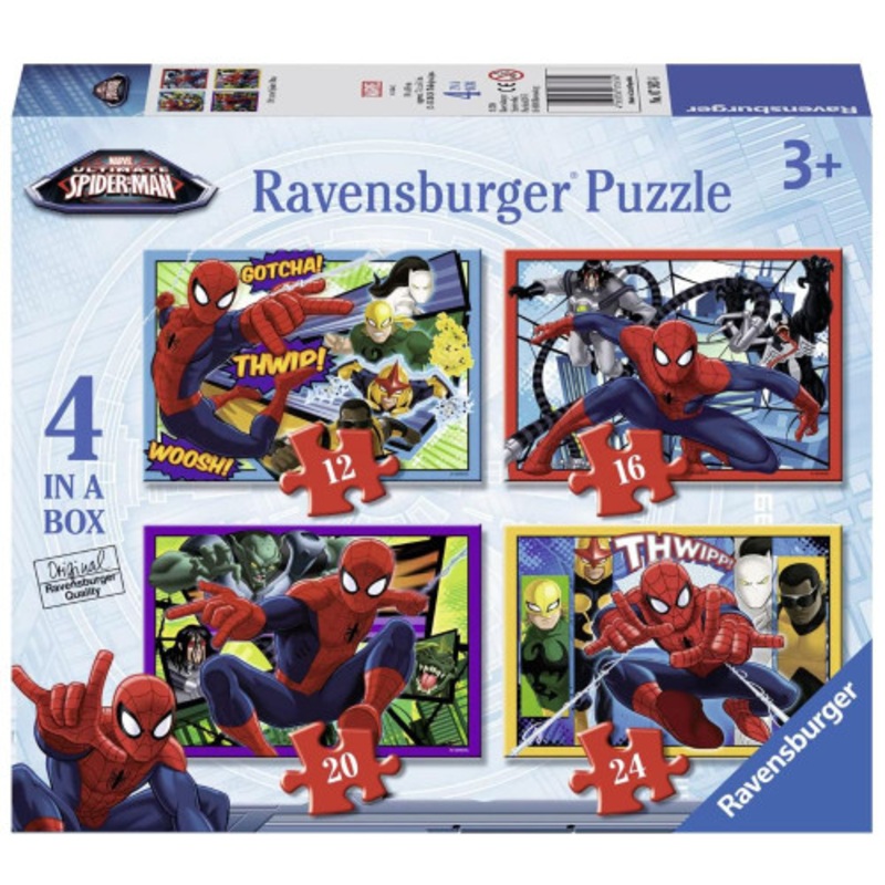 "Ravensburger - Marvel Ultimate Spider-Man 4 In A Box Puzzles - 12