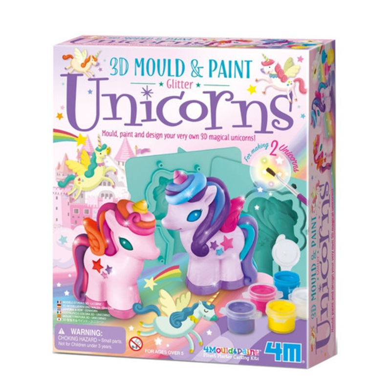 "4M - 3D Mould & Paint - Glitter Unicorns"