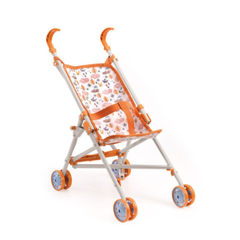 "Djeco - Pomea Collection - Forest Doll Umbrella Stroller"