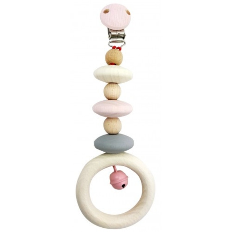 "Hess-Spielzeug Pram Hanger Natural Pink"