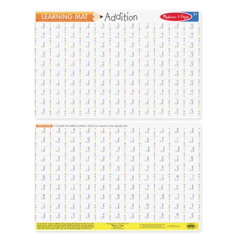 "Melissa & Doug - Addition  Write-A-Mat"