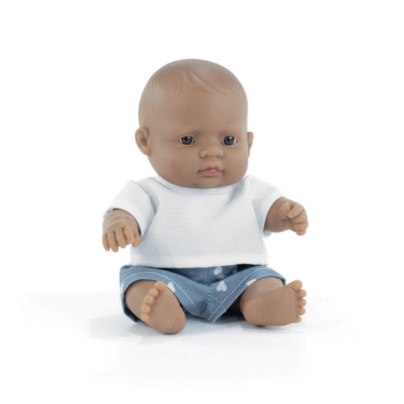 "Miniland Doll 21cm - My Friends & Me - Latin American Boy Baby Doll"