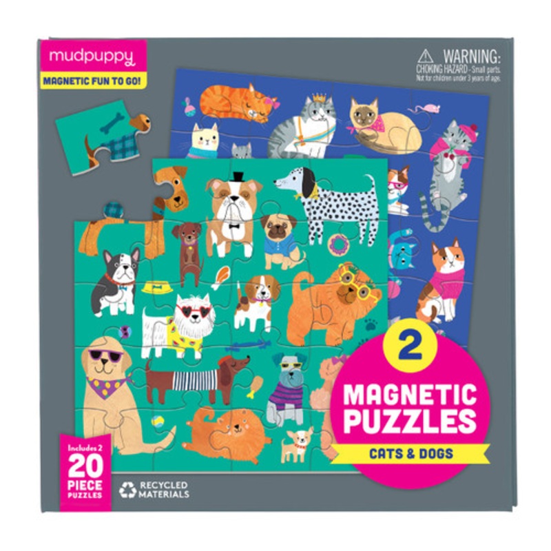 "Mudpuppy - Cats & Dogs Magnetic Puzzle (Pack of 2)"