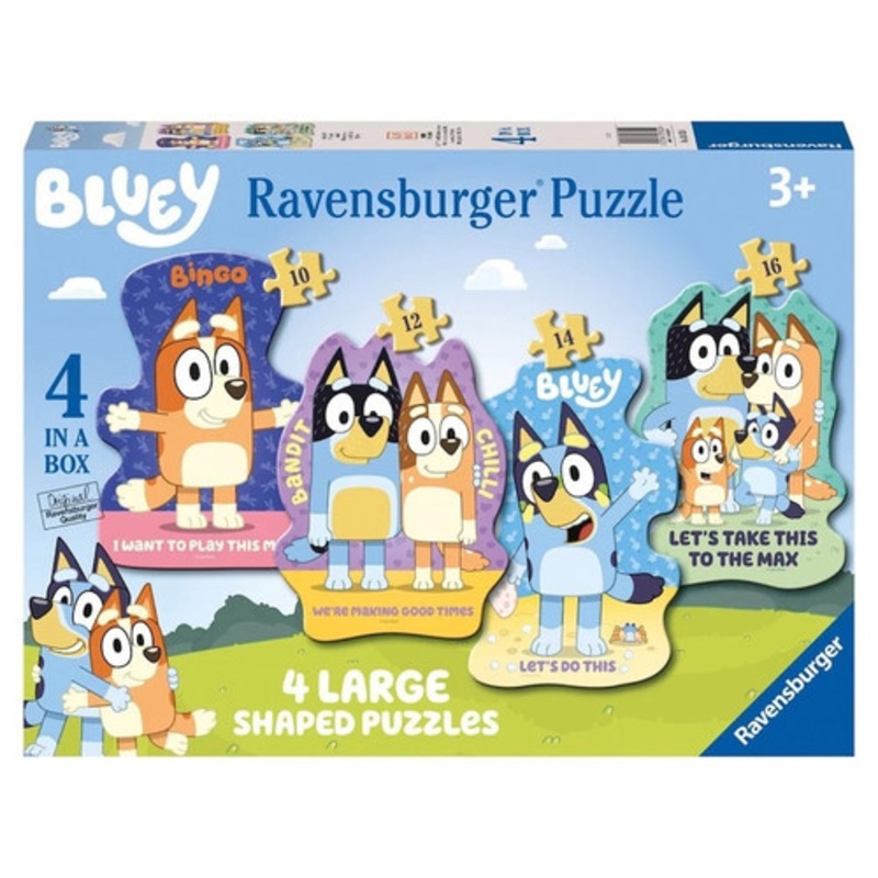 "Ravensburger - Bluey 4 Large Shaped Puzzles"