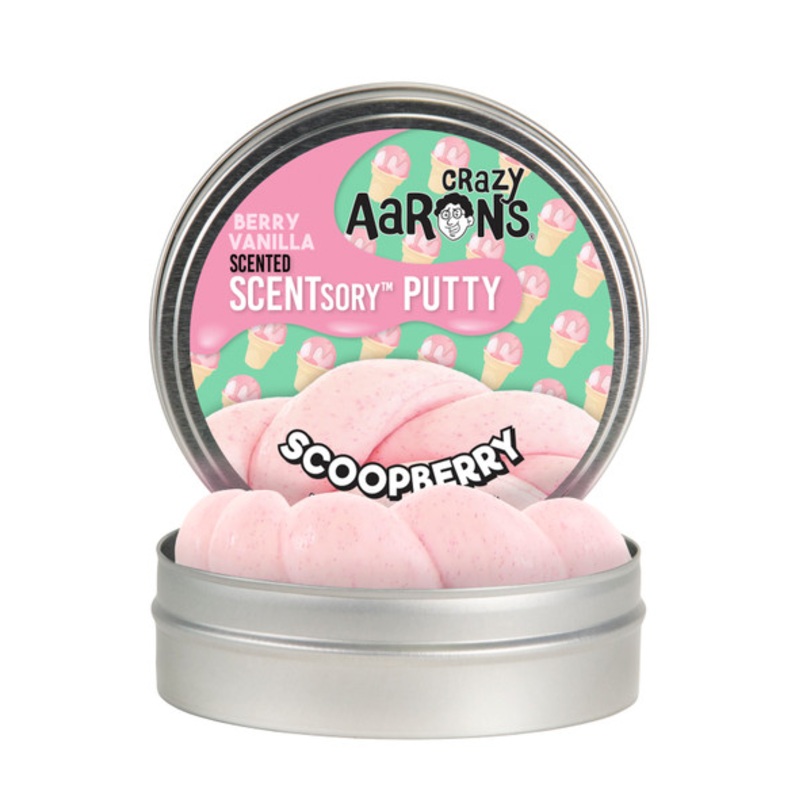 "Crazy Aaron's Berry Vanilla Scented SCENTsory Putty -  Scoopberry 2.5" Tin"
