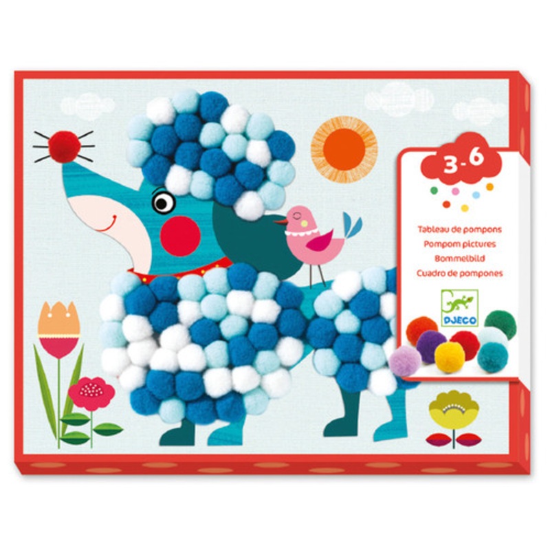 "Djeco - Dogs to Stroke Pompom Collage"
