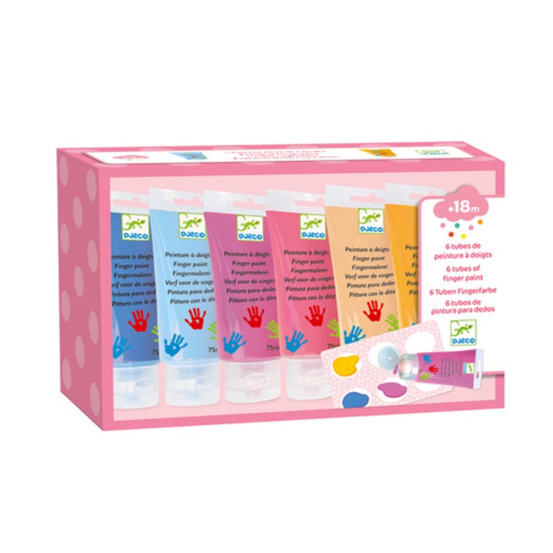 "Djeco - Sweet Finger Paint Tubes - 6pk"