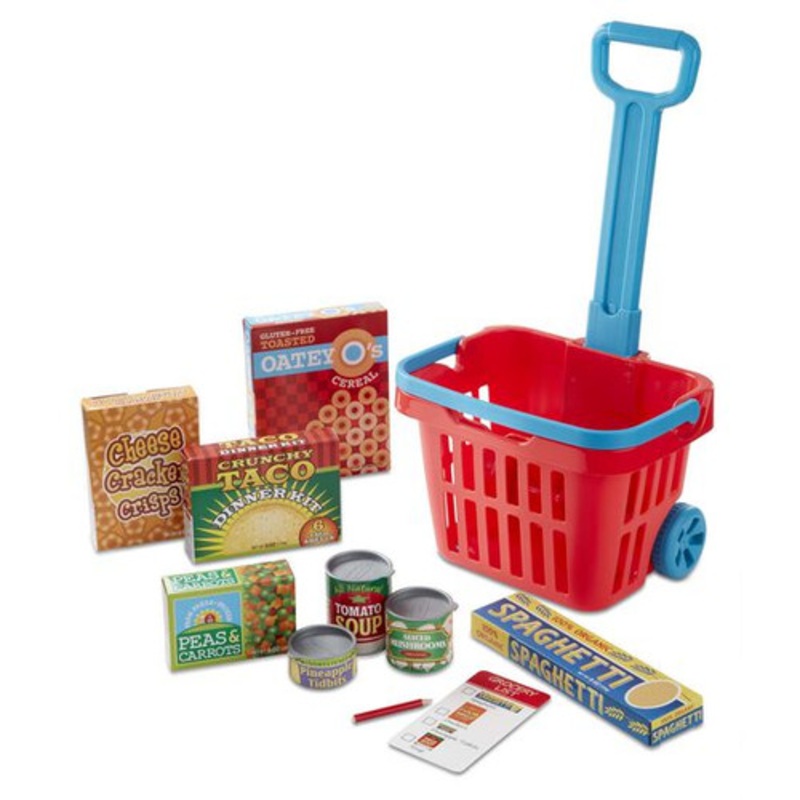 "Melissa & Doug - Fill & Roll Grocery Basket Play Set"