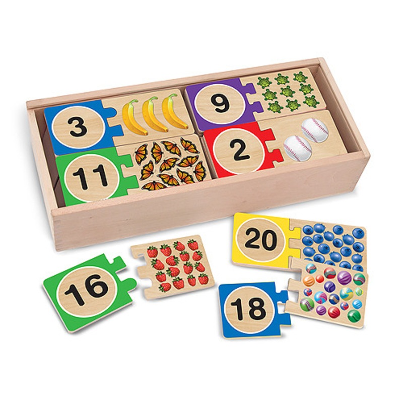"Melissa & Doug -  Numbers Wooden Puzzle Cards"