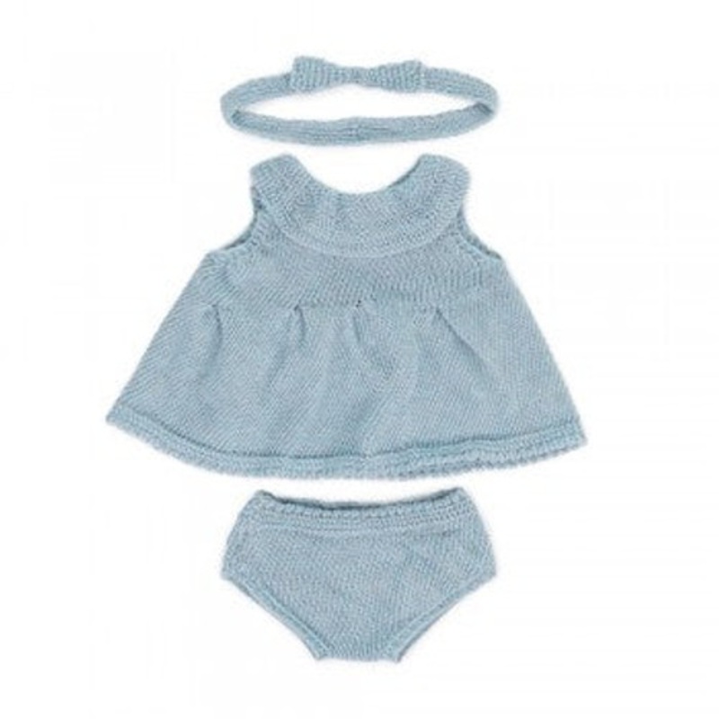 "Miniland Clothing 38cm - Eco Knitted Dress & Hairband"