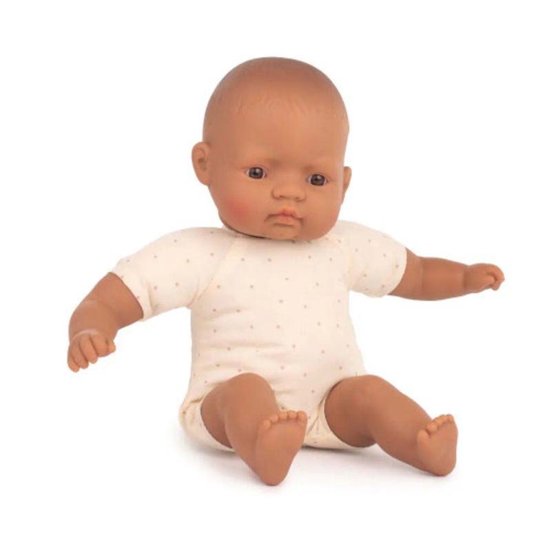 "Miniland Doll 32cm - Hispanic Soft Body Baby Doll (Boxed)"