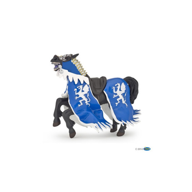 "Papo - Blue Dragon King's horse Figurine"