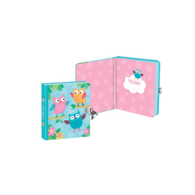 "Peaceable Kingdom Lock & Key Diary - Owls"