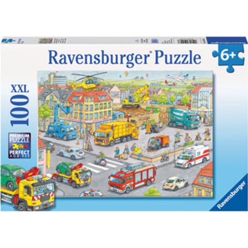 "Ravensburger 100pc - Vehicles in the City Puzzle**Slight Box Damage**"
