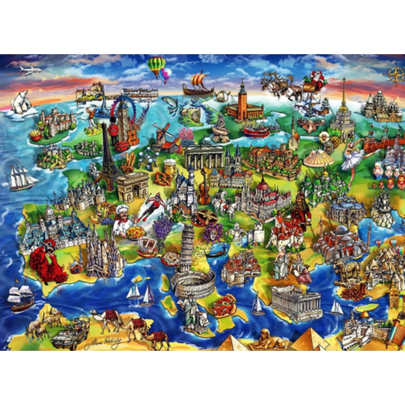 "Anatolian 1500pc - European World Puzzle"