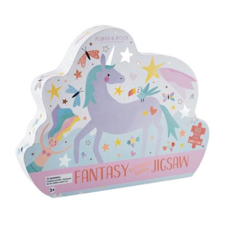 "Floss & Rock 80pc -  Fantasy Butterfly Shaped Puzzle"