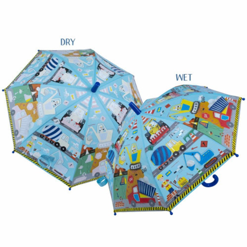 "Floss & Rock Colour Changing Umbrella - Blue Construction"