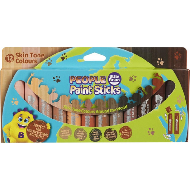 "Little Brian Paint Sticks - Skin Tone Colours 12 pk"