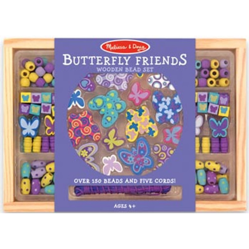 "Melissa & Doug - Butterfly Friends Wooden Bead Set"
