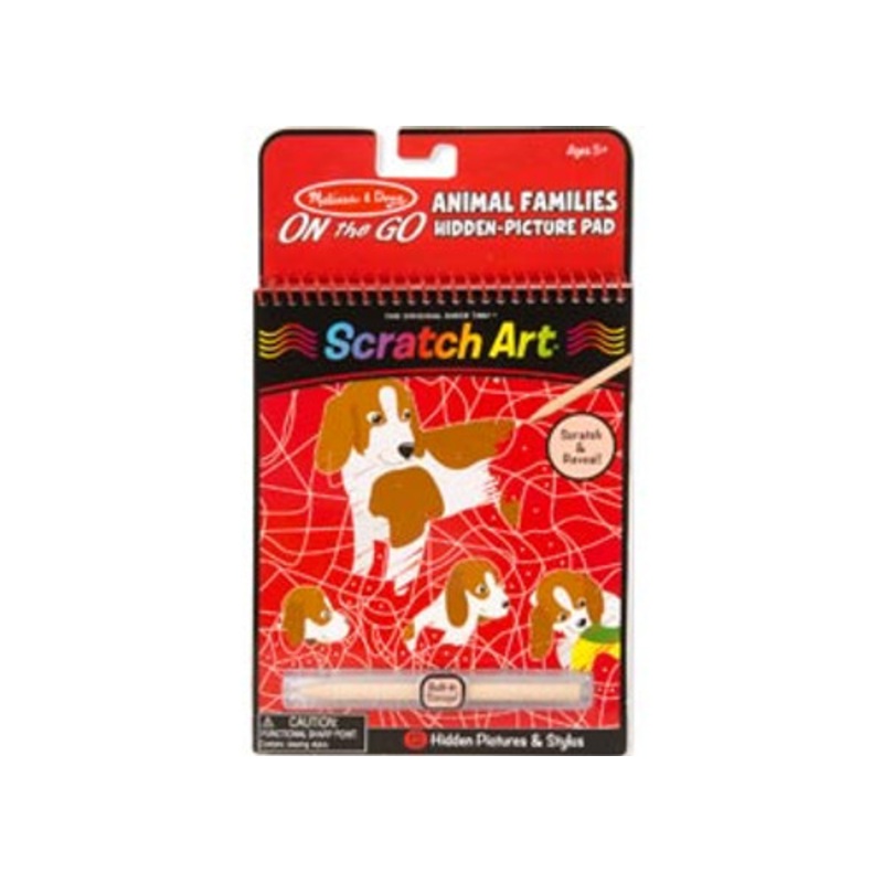 "Melissa & Doug - ON the GO - Scratch Art Animal Families"