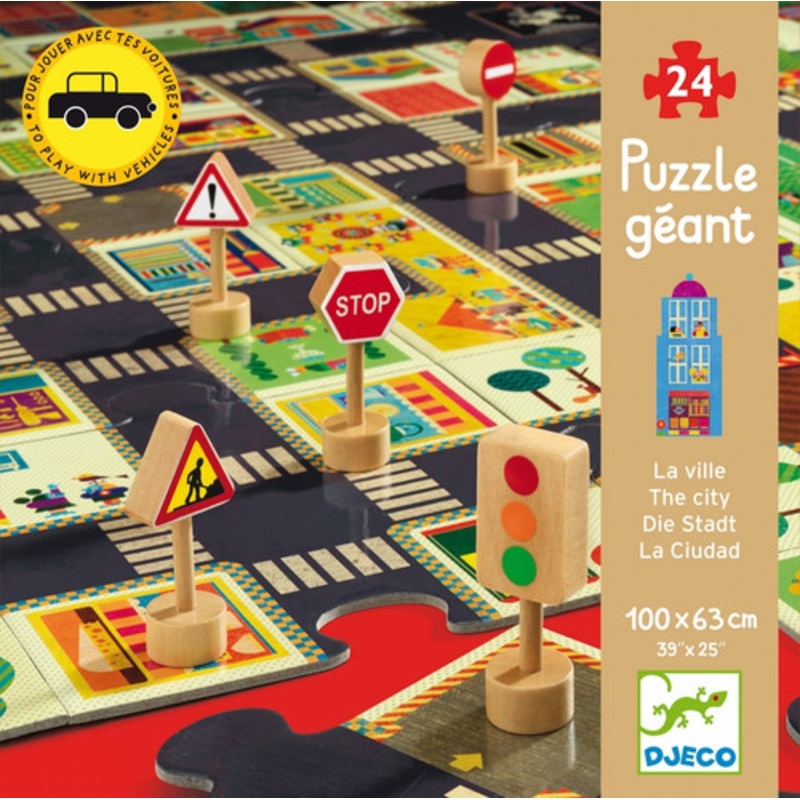 "Djeco City Road 24pc Giant Puzzle"