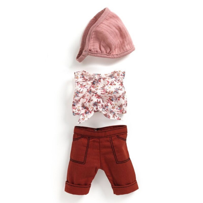 "Djeco - Pomea Lovely Collection - Burgundy Doll Outfit"
