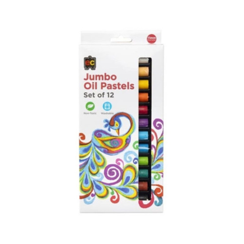 "Educational Colours - Jumbo Oil Pastels Pack of 12 (11 x 70mm)"