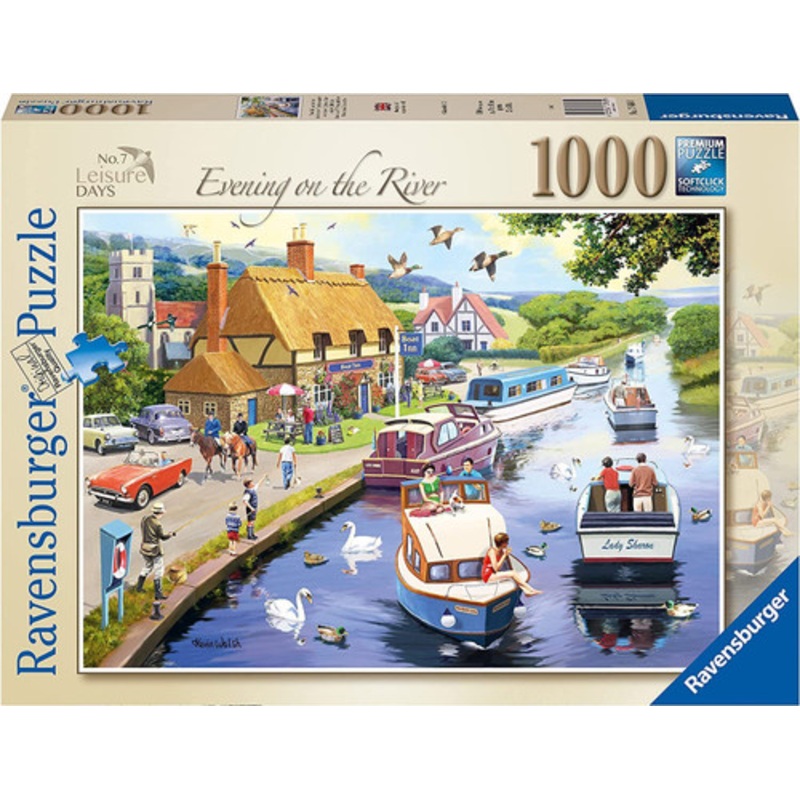 "Ravensburger 1000pc - Leisure Days No7: Evening on the River Puzzle"