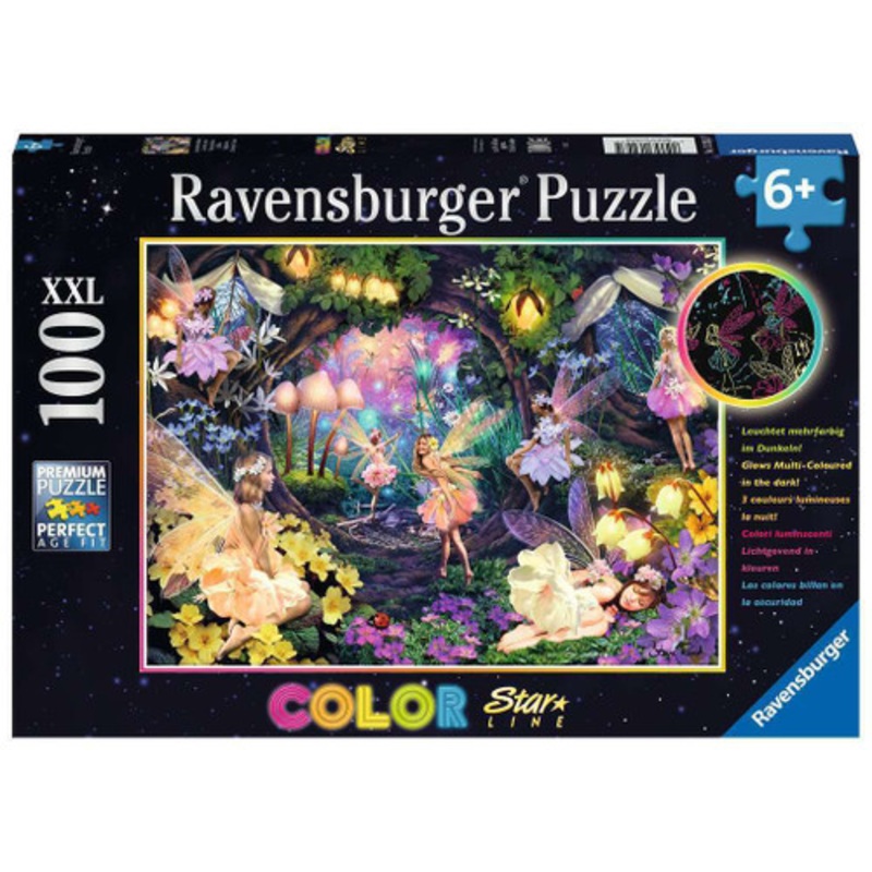 "Ravensburger 100pc - Fairy Garden Glow in the Dark Puzzle"
