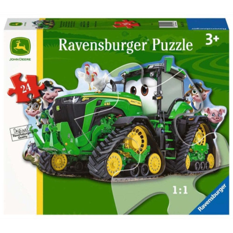 "Ravensburger  24pc - John Deere Tractor Shaped Floor Puzzle"