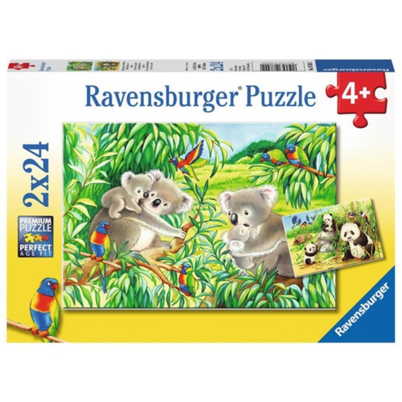 "Ravensburger 2x24pc - Sweet Koalas And Pandas Puzzle"