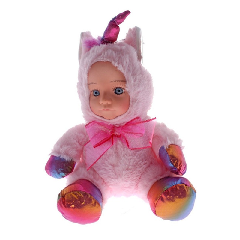 "Cotton Candy - Fur Baby 25cm Pink Unicorn Princess"