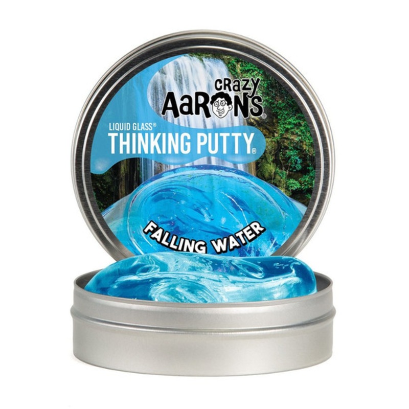 "Crazy Aaron's LIQUID GLASS Thinking Putty - Falling Water 4" Tin"